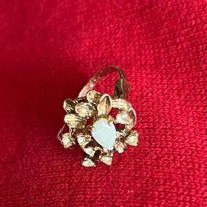 14K LHGE Opalte/rhinstone. Vintage sz 6